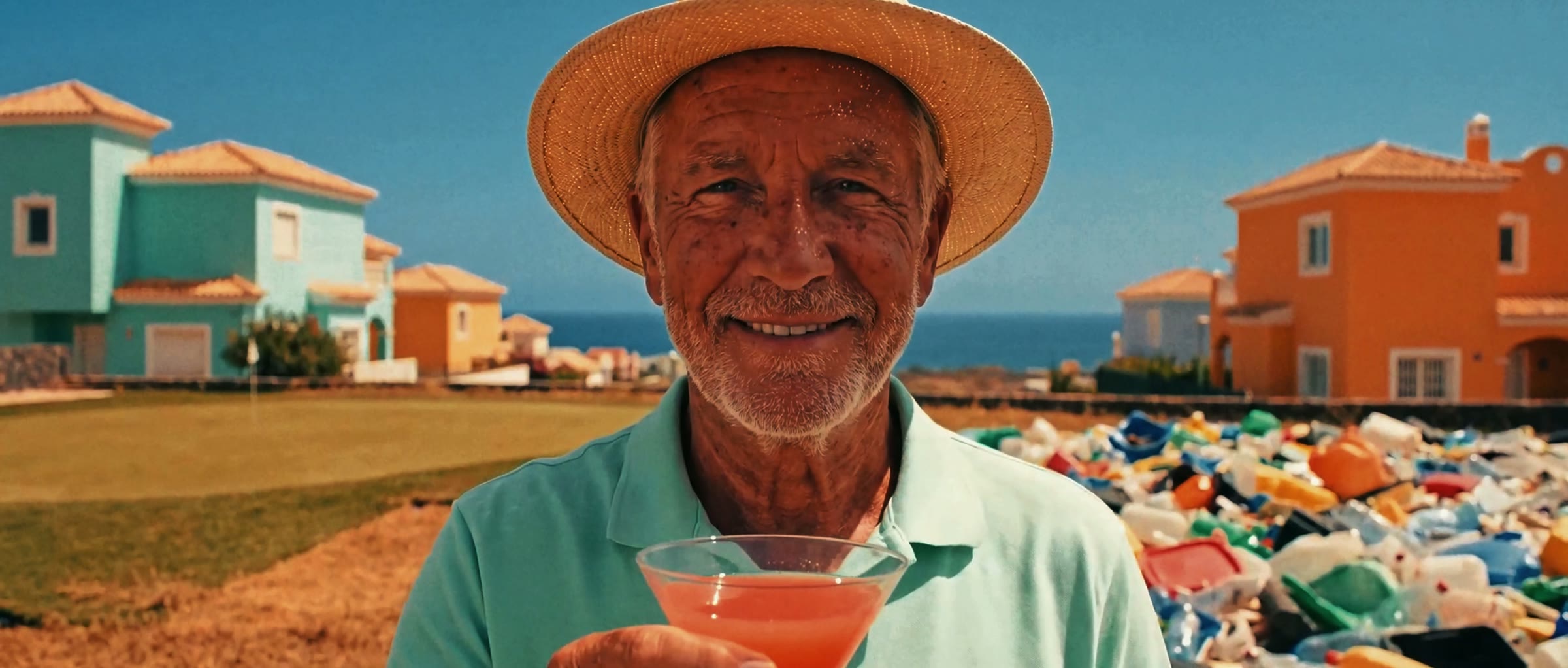 Resident with a drink
