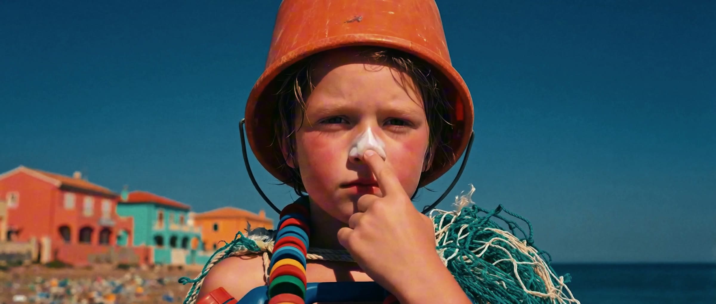 Child in a sun hat